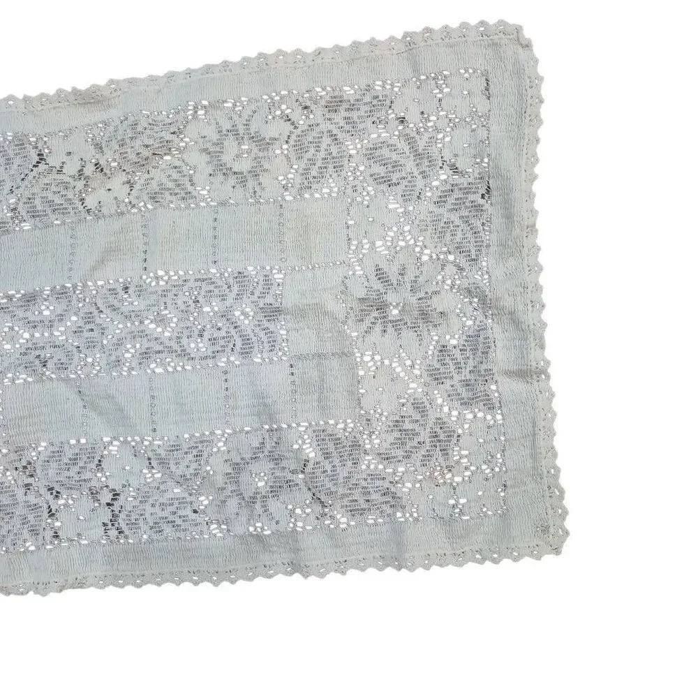 Table Runner, Vintage White 12